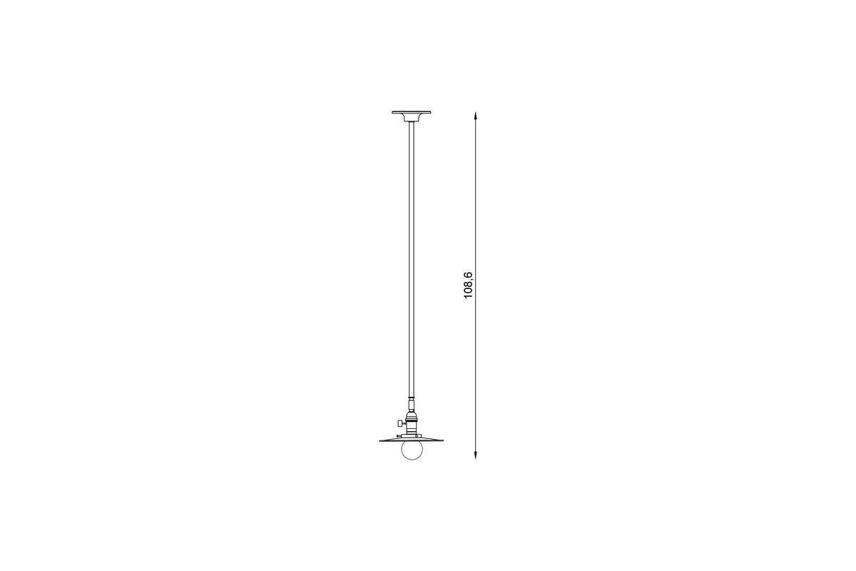 Steel tube pendant custom length light